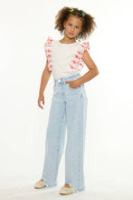 Load image into Gallery viewer, Girls High Rise Wide Leg Jeans