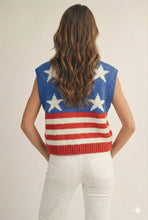 Load image into Gallery viewer, Flag Sleeves Knit Sweater