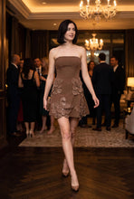 Load image into Gallery viewer, Floral Appliqué Embellished Tube Mini Dress