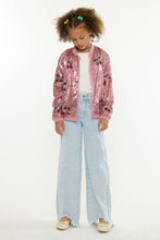 Load image into Gallery viewer, Girls High Rise Wide Leg Jeans