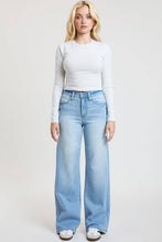 Load image into Gallery viewer, Junior Luxe High Rise Super Soft Wide Leg Jeans-P070619-L09