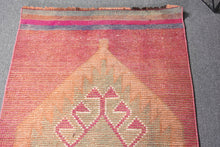 Load image into Gallery viewer, Red Kilim Rug, 2.9x11.1 Ft Geometric Woven Rug