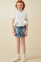 Load image into Gallery viewer, Girls Mix Media Poplin Hem Knit Top