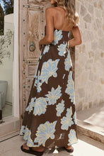 Load image into Gallery viewer, Floral Print Strapless Maxi Dress