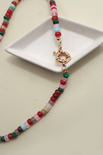 Load image into Gallery viewer, NATURAL STONE CHARM SPRING CLASP BEADED NECKLACE | 40NK9467