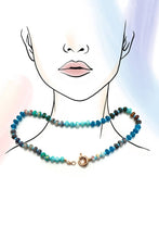 Load image into Gallery viewer, NATURAL STONE CHARM SPRING CLASP BEADED NECKLACE | 40NK9467