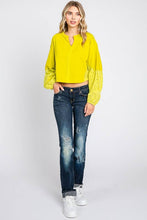Load image into Gallery viewer, Washed Batwing Sleeve Oversized Top