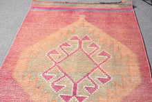 Load image into Gallery viewer, Red Kilim Rug, 2.9x11.1 Ft Geometric Woven Rug