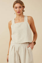 Load image into Gallery viewer, Womens Textured Linen Look Cross Over Tank
