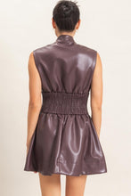 Load image into Gallery viewer, Faux Leather Zip Dress