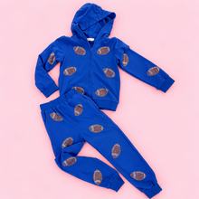 Load image into Gallery viewer, Girls Rhinestone Football Hoodie Set
