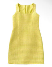 Load image into Gallery viewer, Girls Yellow Tweed Dress