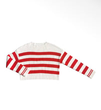 Load image into Gallery viewer, Red White Striped Sweater