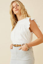 Load image into Gallery viewer, Womens Smocked Detail Ruffle Shoulder Top