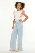 Load image into Gallery viewer, Girls High Rise Wide Leg Jeans