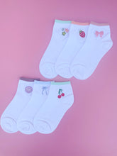 Load image into Gallery viewer, Women's Embroidered Ankle Socks