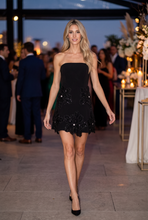 Load image into Gallery viewer, Floral Appliqué Embellished Tube Mini Dress