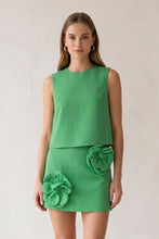Load image into Gallery viewer, Green Flower Dress Set