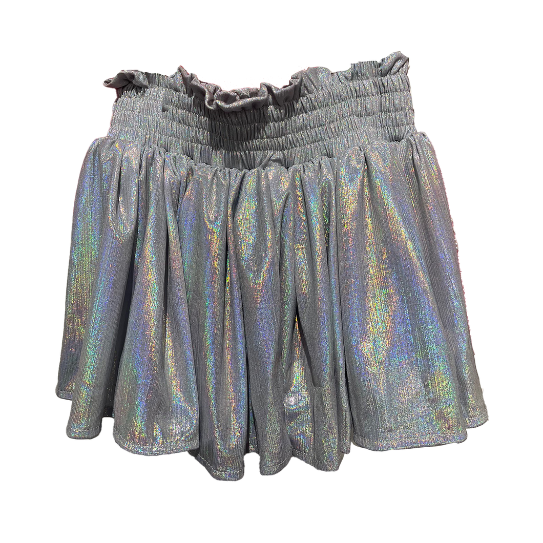 Silver Metallic Short