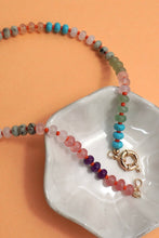 Load image into Gallery viewer, NATURAL STONE CHARM  SPRING CLASP BEADED NECKLACE | 40NK9467
