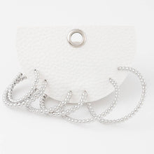 Load image into Gallery viewer, Pearl Bead Open Hoop Earrings Set
