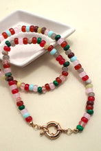 Load image into Gallery viewer, NATURAL STONE CHARM  SPRING CLASP BEADED NECKLACE | 40NK9467
