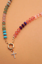 Load image into Gallery viewer, NATURAL STONE CHARM  SPRING CLASP BEADED NECKLACE | 40NK9467
