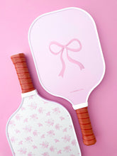 Load image into Gallery viewer, Pink Bow Floral Pickleball Paddle
