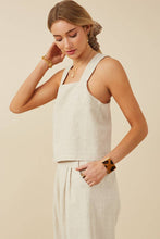 Load image into Gallery viewer, Womens Textured Linen Look Cross Over Tank
