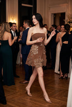 Load image into Gallery viewer, Floral Appliqué Embellished Tube Mini Dress
