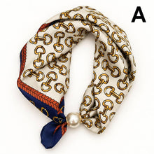Load image into Gallery viewer, Silk Feel Pearl Magnetic Clasp Scarf Necklace | 40NK9802
