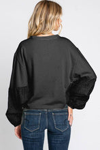 Load image into Gallery viewer, Washed  Batwing Sleeve Oversized Top
