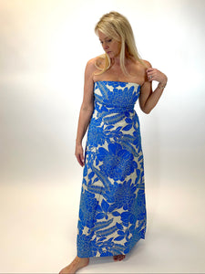 White Blue Dress
