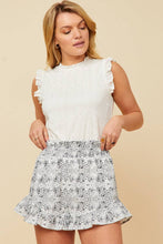 Load image into Gallery viewer, Womens Knit Eyelet Ruffle Detail Tank
