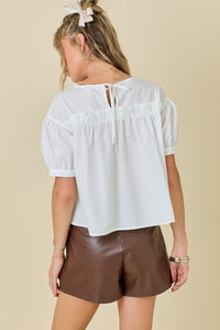 Poplin Ruffle Top