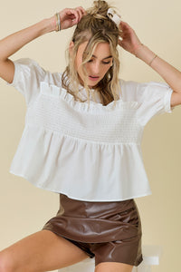 Poplin Ruffle Top