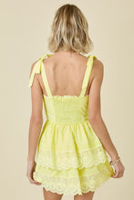 Load image into Gallery viewer, Yellow Mini Pleated Dress

