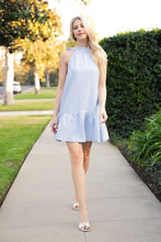 Load image into Gallery viewer, Blue Bow Mini Dress
