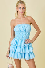 Load image into Gallery viewer, Blue Tiered Mini Dress
