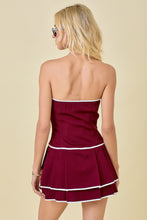 Load image into Gallery viewer, Maroon Drop Waist Romper
