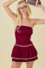 Load image into Gallery viewer, Maroon Drop Waist Romper
