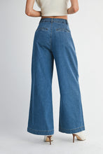 Load image into Gallery viewer, Pleated Wide Leg Denim Jean
