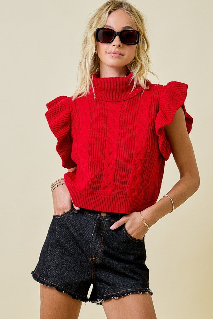 Cable knit top