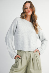 Grey L/S Crew Sweater