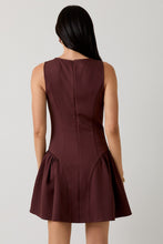Load image into Gallery viewer, Brown Sleeveless Low Waist Mini Dress
