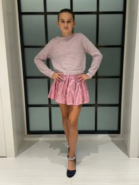 Pink Metallic Balloon Skirt