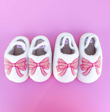 Load image into Gallery viewer, Toddler/Kids Pink Bow Slippers
