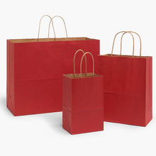 Load image into Gallery viewer, Recycled Kraft Color Paper Retail Shopping Bags
