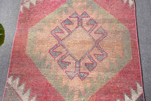 Load image into Gallery viewer, Red Kilim Rug, 2.9x11.1 Ft Geometric Woven Rug
