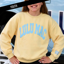 Load image into Gallery viewer, LuluMac Girls Butter Light Blue Puff Sweatshirt
